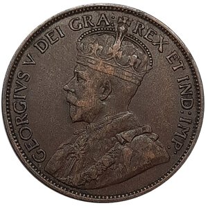 obverse: CANADA, George V ,  1 cent 1912