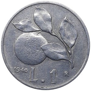 obverse: Repubblica Italiana , 1 Lira 1946 BB rara