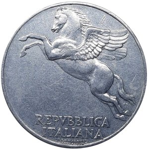 reverse: Repubblica Italiana , 10 Lire 1946 BB RARA