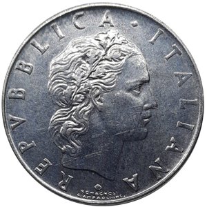 reverse: Repubblica Italiana , 50 lire 1963 spl+ segni al diritto