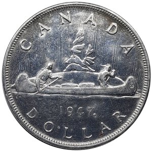 reverse: CANADA, George V ,  1 Dollar argento 1947.