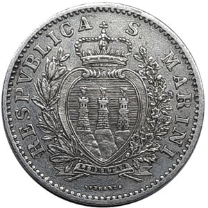 reverse: SAN MARINO, 1 lira argento  1906