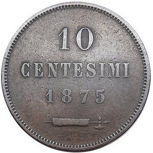 obverse: SAN MARINO, 10 centesimi 1875 
