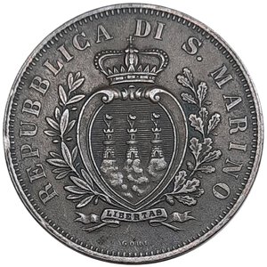 reverse: SAN MARINO, 10 centesimi 1893 