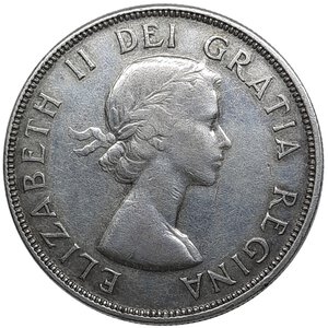 obverse: CANADA, Elizabeth II ,  1 Dollar argento 1953