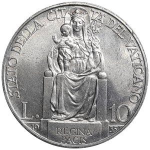 obverse: CITTA  DEL VATICANO,Pio XII, 10 lire argento 1935