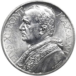 reverse: CITTA  DEL VATICANO,Pio XI, 10 lire argento 1937