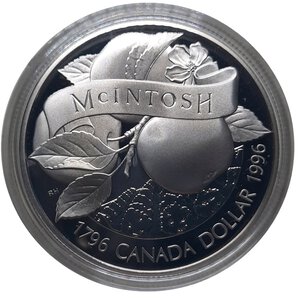 reverse: CANADA, Elizabeth II , 1 dollar 1996 Mcintosh Proof, Confezione originale