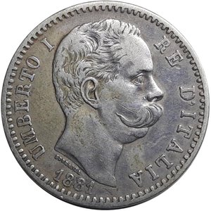 obverse: Regno d Italia, Umberto I, 2 Lire argento 1881