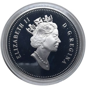 obverse: CANADA, Elizabeth II , 1 dollar 2000, Voyager, Proof, Confezione originale