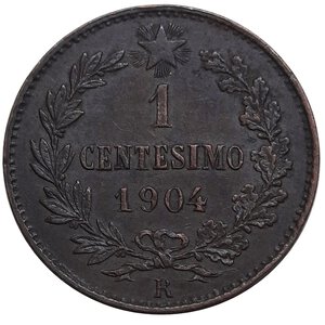 obverse: Regno d Italia, Vittorio Emanuele III , 1 Centesimo Valore 1904  ,4 Attaccato allo 0