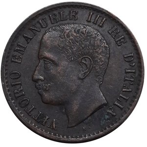 reverse: Regno d Italia, Vittorio Emanuele III , 1 Centesimo Valore 1904  ,4 Attaccato allo 0