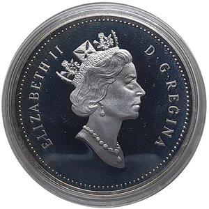 obverse: CANADA, Elizabeth II , 1 dollar 2001, Ballet, Proof, Confezione originale