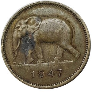 reverse: CONGO, 2 francs 1947