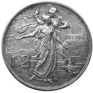 obverse: Regno d Italia, Vittorio Emanuele III ,2 Lire Cinquantenario argento 1911 SPL+