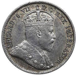 obverse: CANADA, Edward VII ,  5 cents argento  1910 Eccellente
