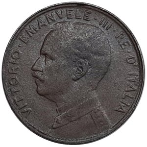 reverse: Regno d Italia, Vittorio Emanuele III , 1 Centesimo Prora 1918 RARA 