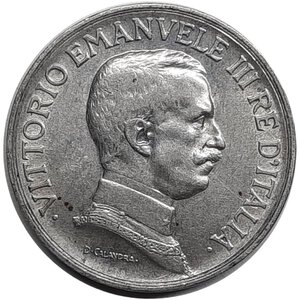 reverse: Regno d Italia, Vittorio Emanuele III ,1 Lira Quadriga argento 1917 SPL Con segno