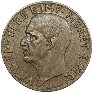 reverse: Colonia Albania  Vittorio Emanuele III ,0,10 Lek 1940 Bella