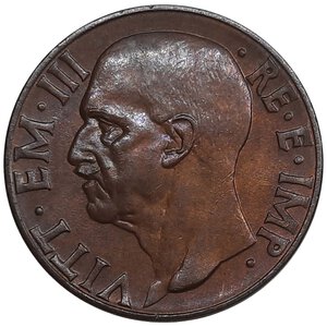 reverse: Regno d Italia, Vittorio Emanuele III ,10 Centesimi Impero 1938 qfdc