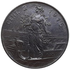obverse: Regno d Italia, Vittorio Emanuele III ,2 Centesimi Prora 1915