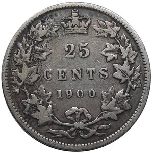 reverse: CANADA, Victoria queen ,  25 cents argento 1900