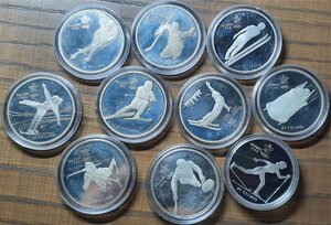 obverse: CANADA, Elizabeth II ,  Serie  20 Dollars argento Olimpiadi calgary, fuori confezione