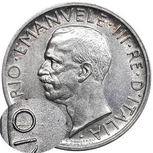 reverse: Regno d Italia, Vittorio Emanuele III , 5 Lire aquilotto 1930  frattura di conio