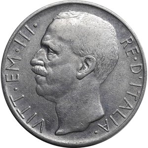 reverse: Regno d Italia, Vittorio Emanuele III , 10 lire Biga argento  1927 2 rosette bb