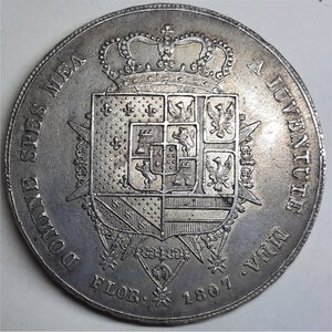 reverse: REGNO D ETRURIA ,Carlo Ludovico (1803-1807) Dena argento 1807