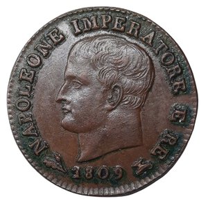 reverse: NAPOLEONE , 1 centesimo 1809 Zecca Bologna SPL ECCELLENTE