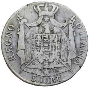 obverse: NAPOLEONE , 5 lire argento 1808  zecca Milano