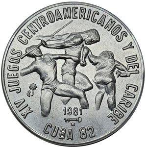 obverse: CUBA, 1 Peso Giochi Centroamerica e caribe tipo1   1981