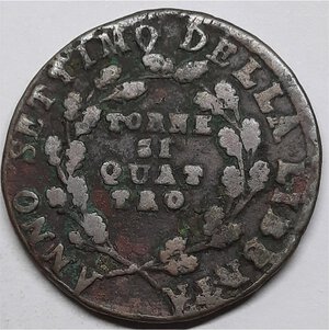 reverse: REPUBBLICA NAPOLETANA , 4 tornesi 1799 