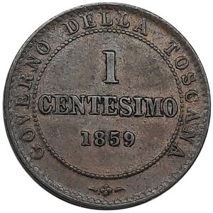 obverse: SAVOIA , Vittorio Emanuele II Re eletto, 1 Centesimo 1859