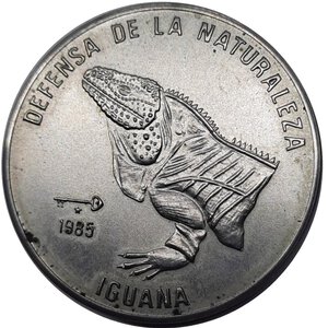 obverse: CUBA, 1 Peso Difesa della natura - Iguana  1985