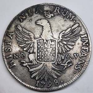 obverse: SICILIA ,Ferdinando I,  12 tari  1798