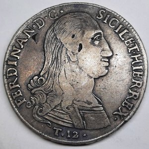 reverse: SICILIA ,Ferdinando I,  12 tari  1798