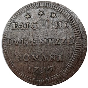 reverse: Stato Pontificio -  Pio IX  , 2 baiocchi e mezzo 1796  BELLISSIMA