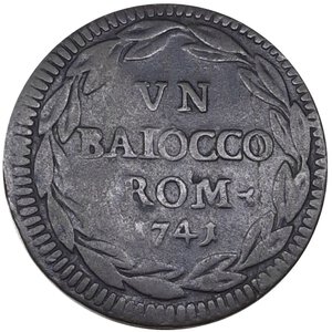 obverse: Stato Pontificio -  Benedetto XIV (1740-1758) Baiocco 1741