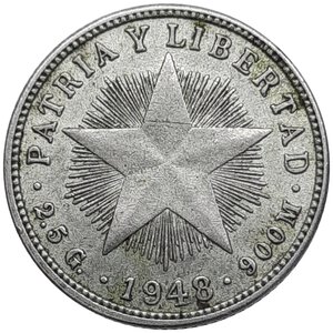 obverse: CUBA, 10 centavos argento 1948