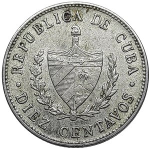 reverse: CUBA, 10 centavos argento 1948