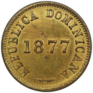 obverse: DOMINICANA, 1 Centavo 1877