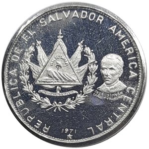 obverse: EL SALVADOR , 1 colon argento 1971