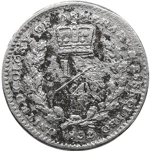 reverse: ESSEQUIBO  e DEMERARY  ,1/4 gulden 1852 RARA  molto mal conservata