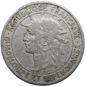 obverse: GUADELOUPE , bon pour 1 franc 1903, RARA