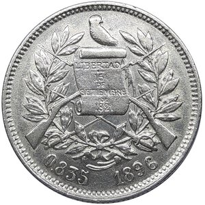 obverse: GUATEMALA ,2 reales argento 1896