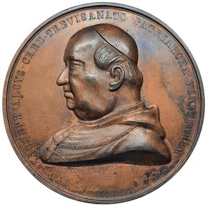 reverse: Medaglia, Cardinale JOSEP HALOYS Patriarca Di Venezia , 1874 RARA diam.58 mm 