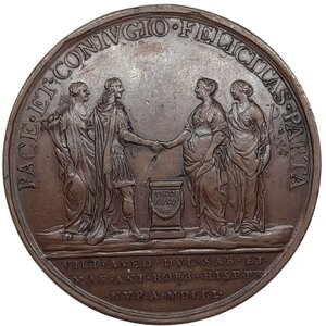 obverse: Savoia ,medaglia Carlo Emanuele III ,
Per matrimonio Vitt. Amedeo e Maria Antonia Borbone 1750  diam.52 mm 