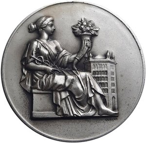 obverse: Medaglia Centenario Cassa di Risparmio di Parma 1960 , argento diam 41,7mm